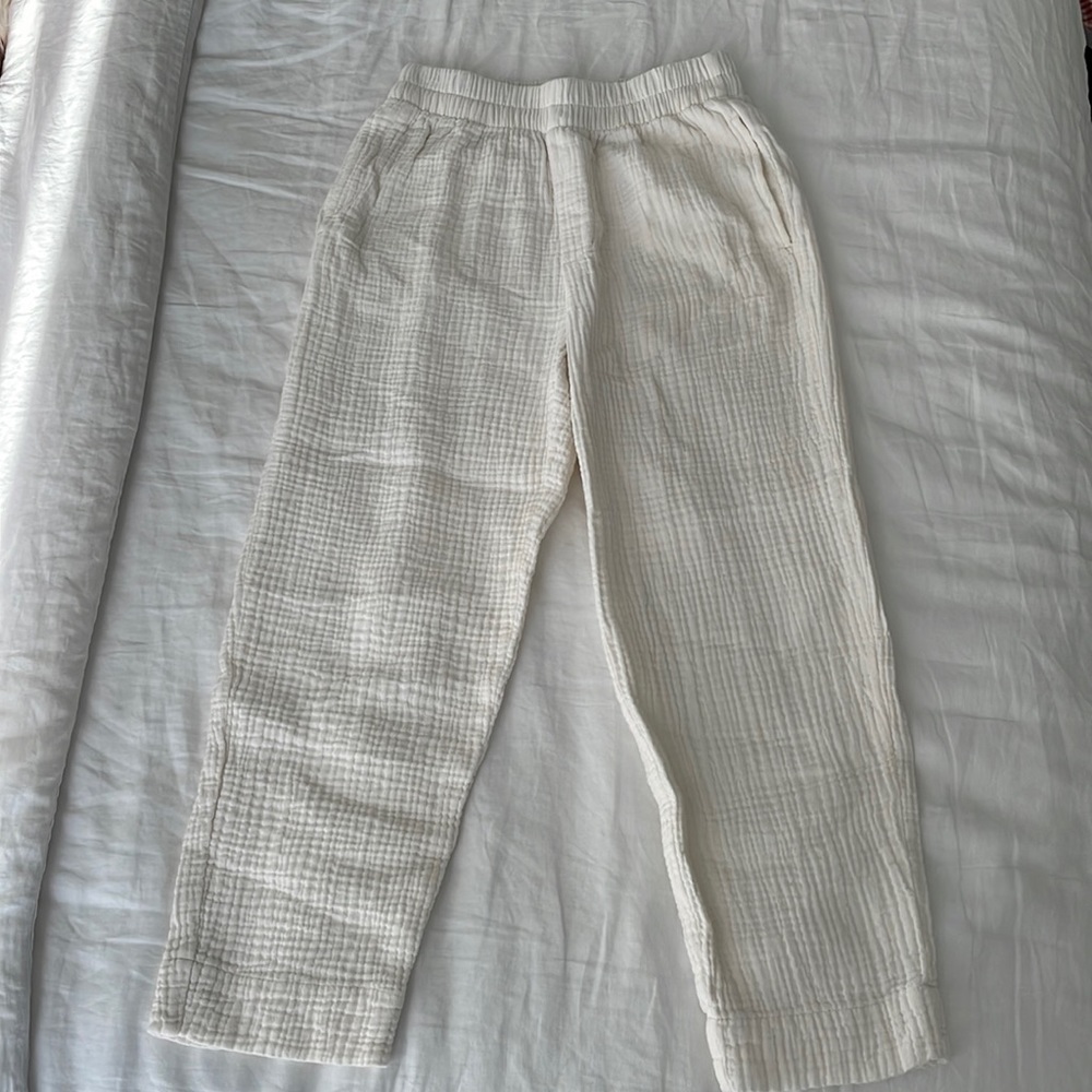 Madewell Cream Gauze Pants